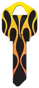 KW1-18 KEYBLANK FLAMES        