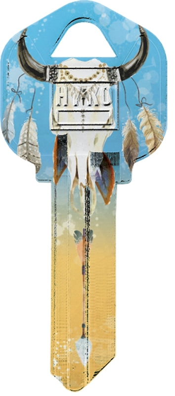 Hy-Ko 16010KW1-29 Key Blank, Painted Skull, Brass, Nickel, For: Kwikset KW1 Keyways, KW1-29 Key Number