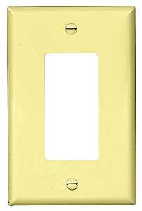 WALL PLATE 1GANG DECR MID IVRY