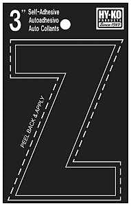 LETTER HOUSE Z 3IN  VINYL BLK 
