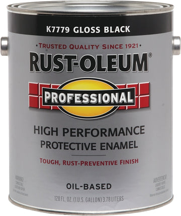 Professional K7779402 Enamel Paint, Oil Base, Gloss Sheen, Black, 1 gal, Can, 265 to 440 sq-ft/gal Coverage Area