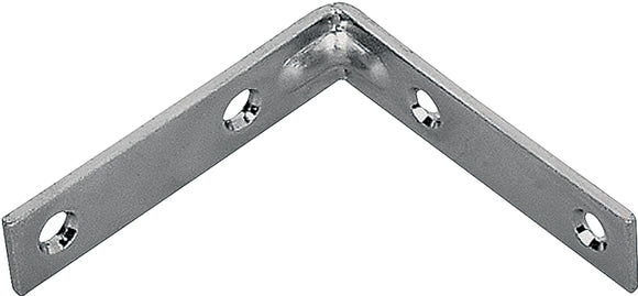 ProSource CB-Z10-013L Corner Brace, 10 in L, 10 in W, 1-1/4 in H, Steel, Zinc-Plated, 5.3 mm Thick Material