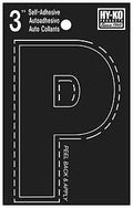 LETTER HOUSE P 3IN  VINYL BLK 