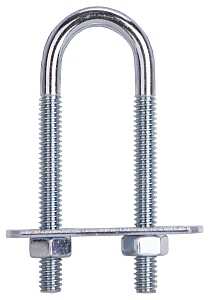 BOLT U STEEL 1/4X3/4X2.5 ZN   