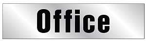 SIGN VINYL SLVR OFFICE 2INX8IN