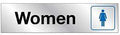 SIGN VINYL SLVR WOMEN 2INX8IN 