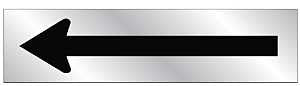 SIGN VINYL SLVR ARROW 2INX8IN 