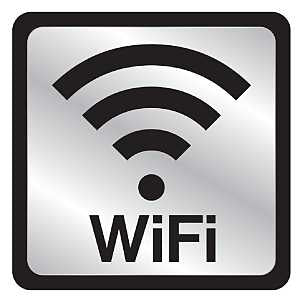 SIGN PLSTC WIFI SYMBOL 4INX4IN