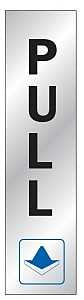 SIGN VINYL SILVER PULL 2INX8IN