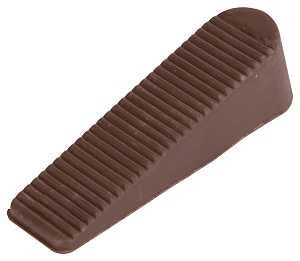DOOR STOP TRIANGLE RUBBER BRN 