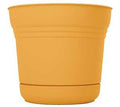 PLANTER W/SAUCER EARTH YEL 5IN