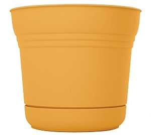 PLANTER W/SAUCER EARTH YEL 5IN