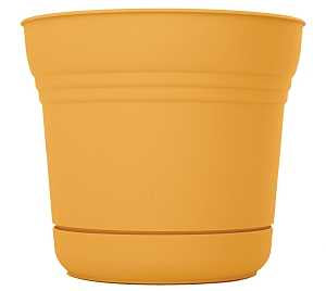 PLANTER W/SAUCR EARTH YEL 10IN