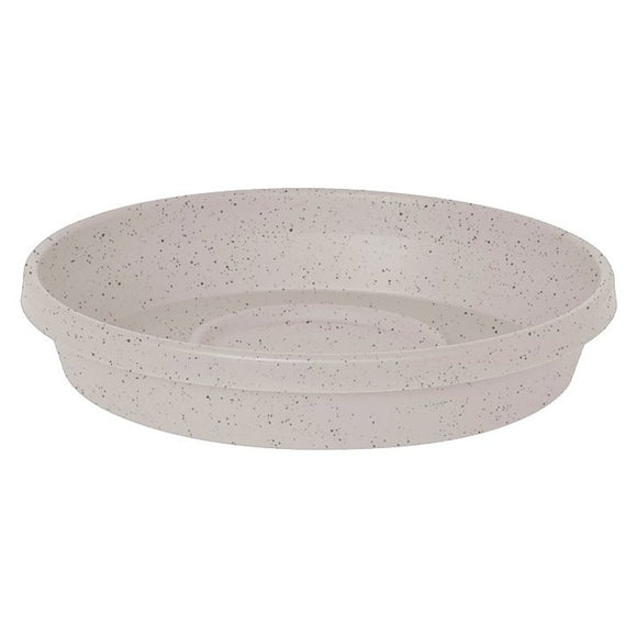 Bloem STT0882 Terra Saucer, 8 in Dia, Round, Plastic, Vanilla Bean