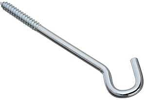 HOOK CEILING STL 3/8 X8IN ZINC