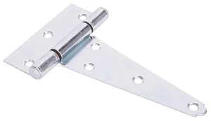 HINGE T STL FIXPIN HD 5IN ZINC
