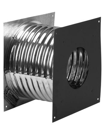 Selkirk 244460 Pellet Pipe Wall Thimble, 4 in Dia x 12-1/2 in H Dimensions, Stainless Steel, Galvanized