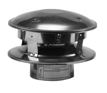 Selkirk 244800 Vertical Termination Cap, 4 in Dia, 4-1/4 in L, Gray