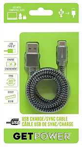 CABLE USB TYPE-C BRAIDED 3FT  