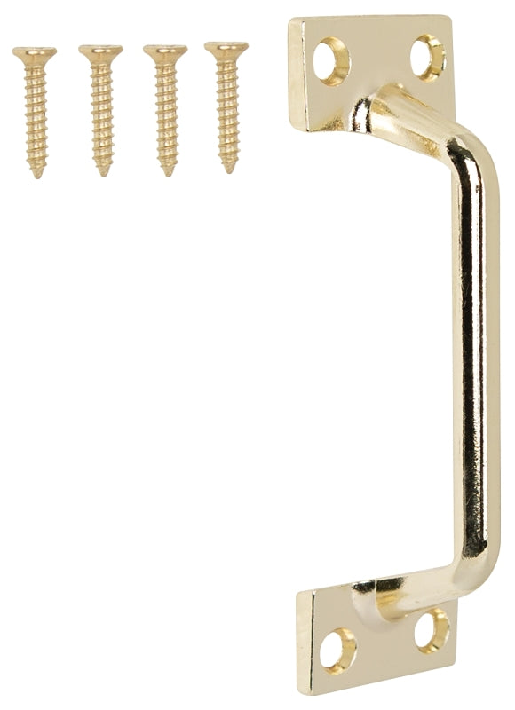 ProSource 20902BBB-PS Sash Lift, 3-7/8 in L Handle, Zinc, Polished Brass