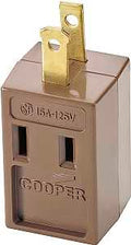 BRWN 3OUTLET 2WIRE CUBE TAP   