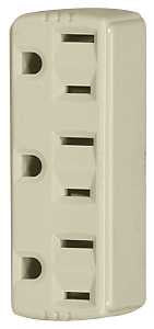 TAP 3 OUTLET GND 2P3W PLAST IV
