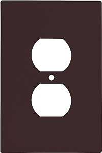 WALL PLATE 1GNG DPLX RECPT BRN