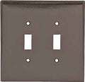 WALL PLATE 2 GANG TGL JUMB BRN