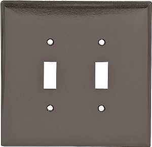 WALL PLATE 2 GANG TGL JUMB BRN