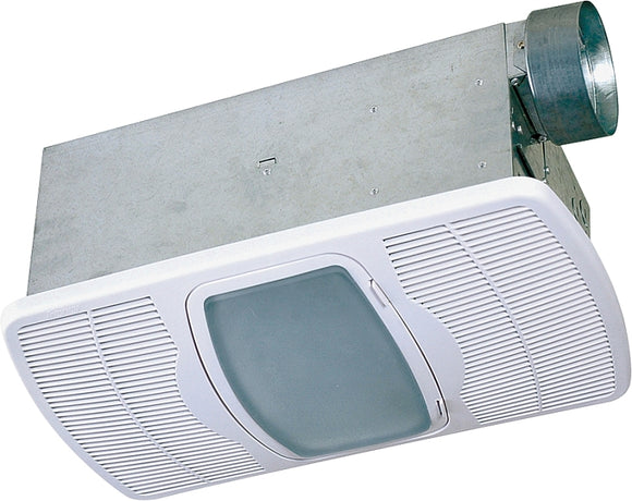 Air King AK55L Exhaust Fan, 0.3 A, 120 V, 70 cfm Air, 5 sones, Incandescent, LED Lamp, 4 in Duct, White