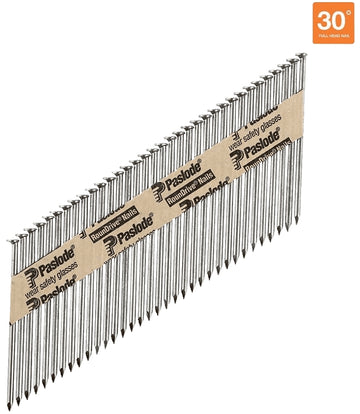 Paslode 650384 Series Framing Nail, Strip Collation, 3 in L, Hot-Dip Galvanized, Round Head, Smooth Shank, 2000/CT
