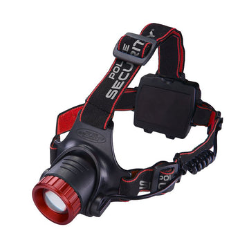 Police Security 98070 Headlamp, AA Battery, LED Lamp, 970, 590 ft Beam Distance, 4 hr Run Time, Black