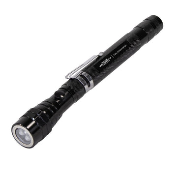 Police Security 97758 Telescopic Flexible Magnetic Pick-Up Tool with Flashlight, LR44 Battery, Alkaline Battery