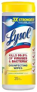 35CT LYSOL WIPES LEMON LIME   