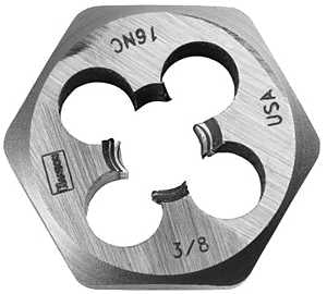 DIE HEXAGON STEEL 3/8IN-16NC  