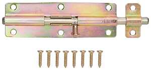 BARREL BOLT STL 6IN SAT BRASS 