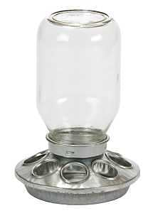 BABY CHICK FEEDER MASON JAR   