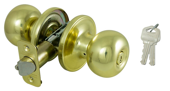 ProSource T9700BRA4V Entry Knob, Brass, K3, KW1 Keyway, 3 Grade