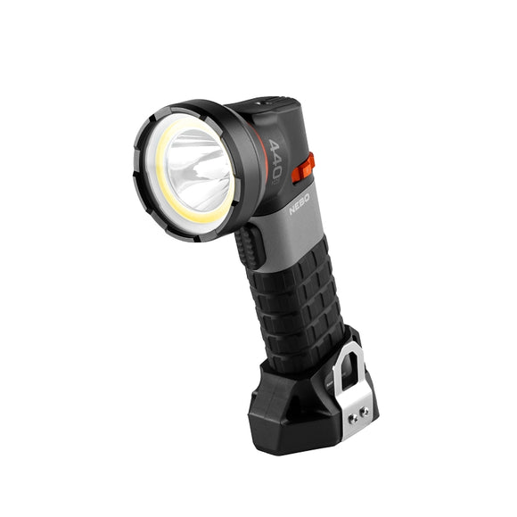 Nebo Luxtreme Series NEB-SPT-1004 Spotlight with Integrated COB, LED Lamp, 500 Lumens, Aluminum/Rubber Fixture