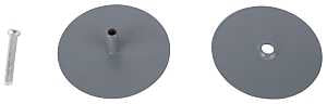 PLATE HOLE COVER 2-5/8DIA GRAY