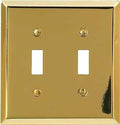 WALL PLATE 2G TGL STL BRT BRS 