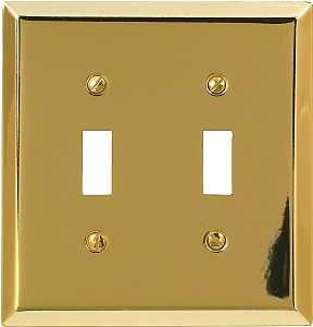 WALL PLATE 2G TGL STL BRT BRS 