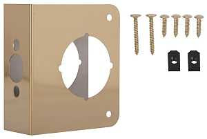 DOOR REINFORCER 4X4-1/2IN BRS 