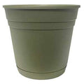 PLANTER/SAUCER OLIVE GREEN 6IN