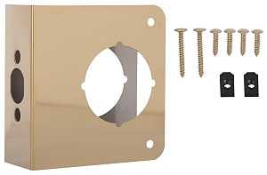 DOOR REINFORCR 4-1/4X4-1/2 BRS