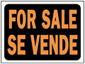 SIGN BILINGUAL FOR SALE 9X12IN