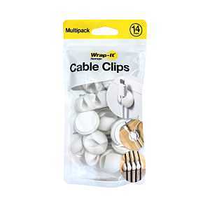 CABLE CLIP WHITE ASSORTED     