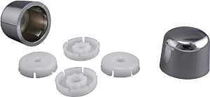 TOILET BOLT CAP ROUND CHRM    
