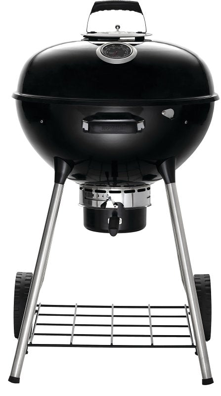 Napoleon Premium 22 NK22K-LEG-3 Charcoal Kettle Grill, 21.5 sq-in Primary Cooking Surface, Black
