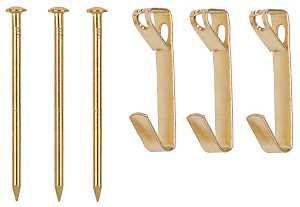 PICTURE HANGER 50LB POL BRASS 